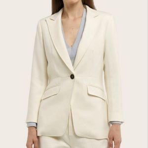NWT Gentle Herd 100% Wool Blazer in Ivory